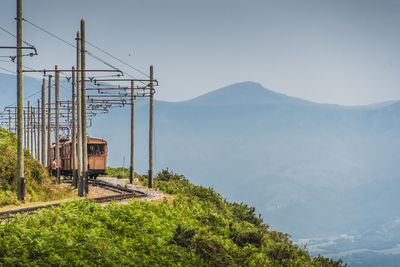 Scenic view of mountains against clear sky