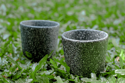 Modern design ceramic mug, handmade.