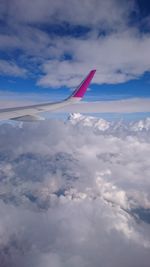 Aerial view of clouds in sky