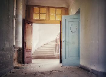 Interior of abandoned building