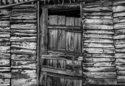 Full frame shot of old wooden door