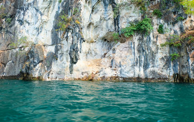 Rock formations by sea