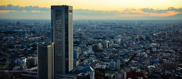 High angle view of tokyo
