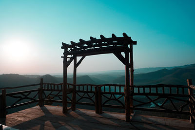 Scenic view of mountains against clear sky