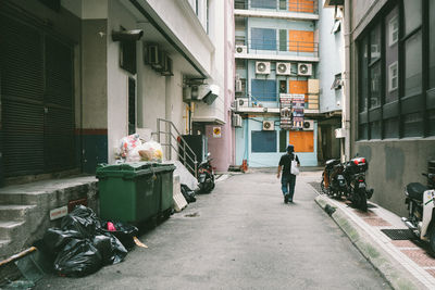 Cars parked in front of building