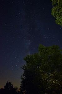 Low angle view of star field against star field