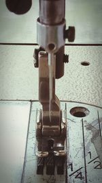 High angle view of machine part