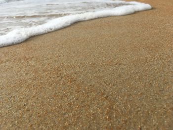 Surface level of sandy beach