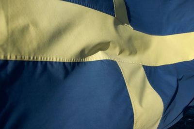 Full frame shot of swedish flag