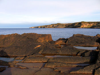 Rock formations at coast