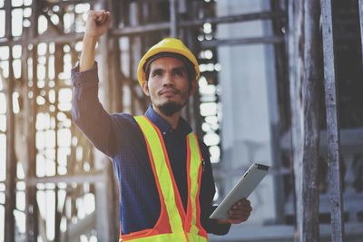 Man working at construction site