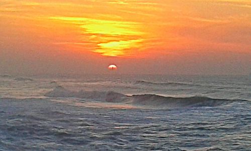 Scenic view of seascape during sunset