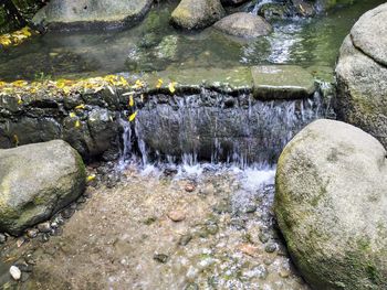 Scenic view of waterfall