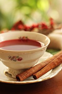 Close-up of tea cup