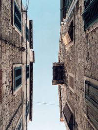 Low angle view of buildings against sky