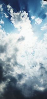 Low angle view of clouds in sky