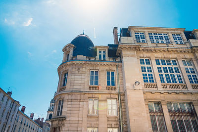 Low angle view of buildings against sky