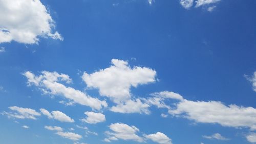 Low angle view of clouds in sky