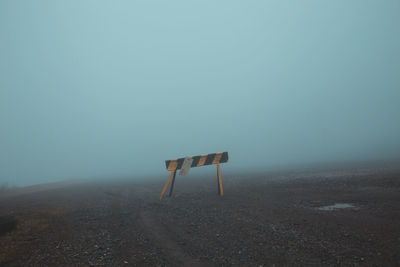 Empty road against clear sky