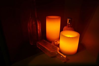 Close-up of illuminated light bulb