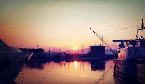 View of sea at sunset