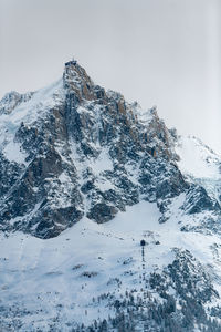 Snow covered mountain against sky