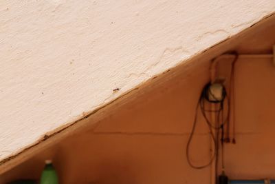 Low angle view of weathered wall