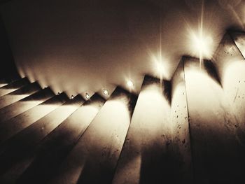 Row of illuminated lights