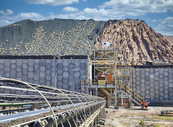 Construction site against sky