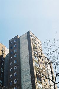 Low angle view of modern building against sky