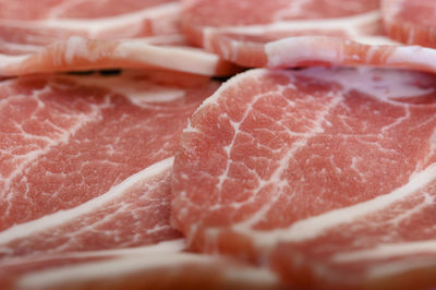 Fresh pork sliced for japanese hot pot. shabu shabu pork slice