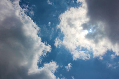 Low angle view of clouds in sky