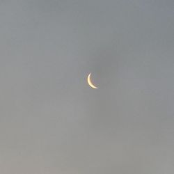 Low angle view of moon against sky at night