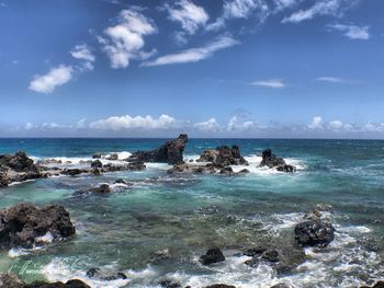 Scenic view of sea against sky