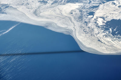 High angle view of sea waves