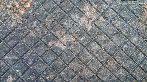 Full frame shot of stones on footpath