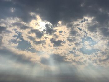 Low angle view of sky at sunset