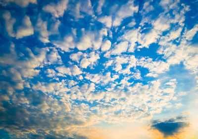 Low angle view of clouds in sky