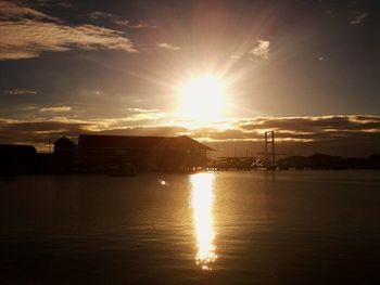 Sunset over calm sea