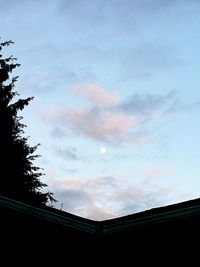 High section of built structure against sunset sky