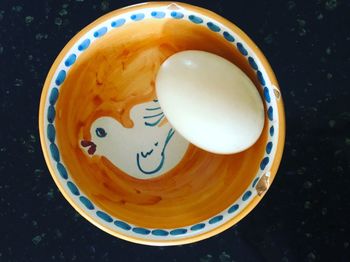 High angle view of breakfast on plate
