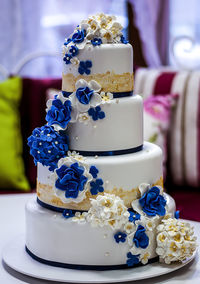 Close-up of cake on table