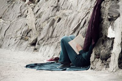 Man sitting on beach