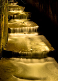 Scenic view of river at night