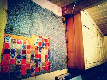 Multi colored built structure