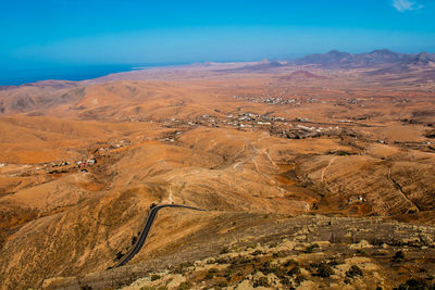 High angle view of landscape against sky