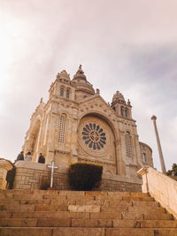 Low angle view of temple building against sky