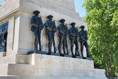 Low angle view of statue of building