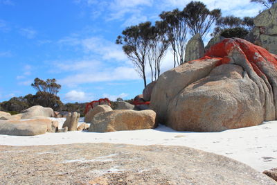 Rock formations at seaside