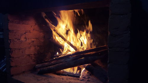 Close-up of burning candles